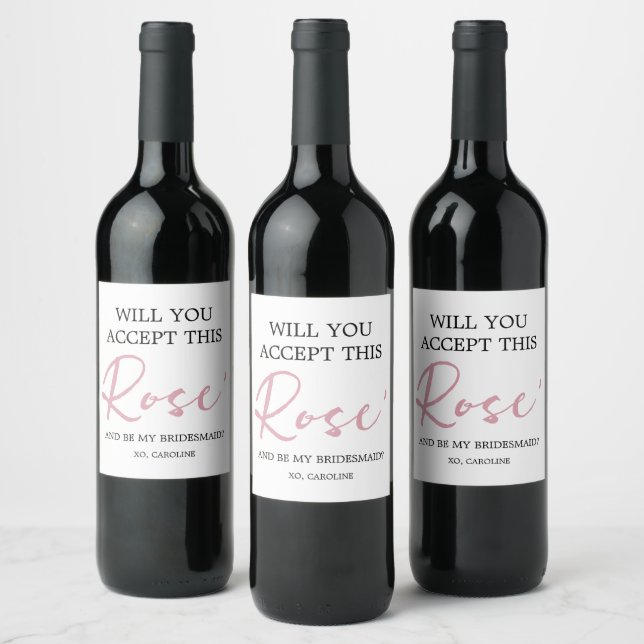 Accepterez-Vous Ce Étiquette De Vins Rose ? (Bouteilles)