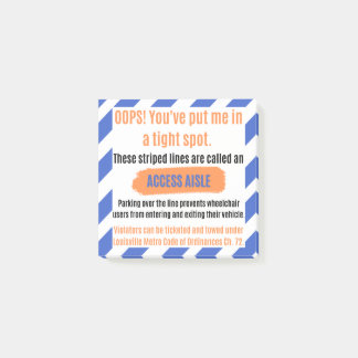 Access Aisle Sticker for Louisville, Kentucky Post-it Notes