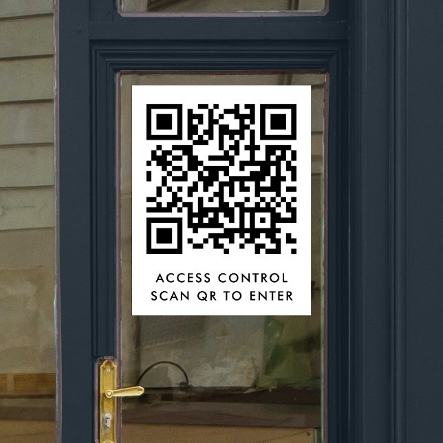 Access Control | Door Lock QR Code Scan to Enter Window Cling (Creator Uploaded)