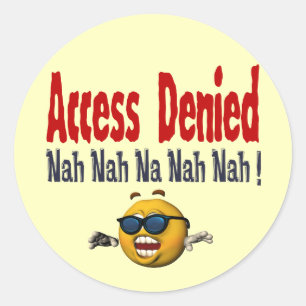 Access Denied Classic Round Sticker