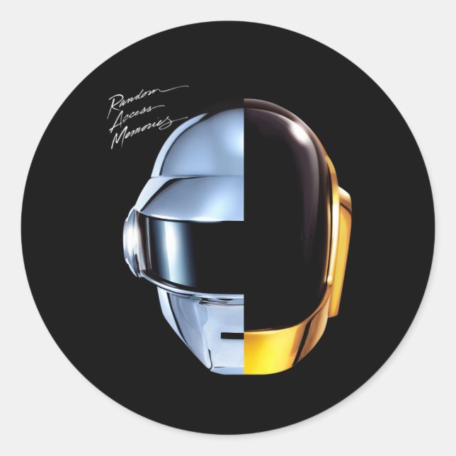 Access Randoms Icons Helmets Paired Together Memor Classic Round Sticker (Front)
