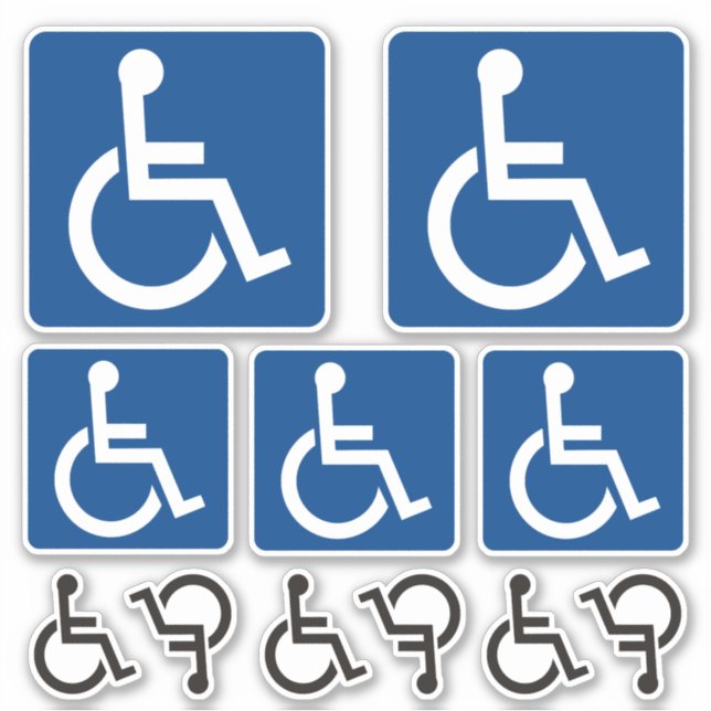 Accessibility Icon Set Contour Stickers (Front)