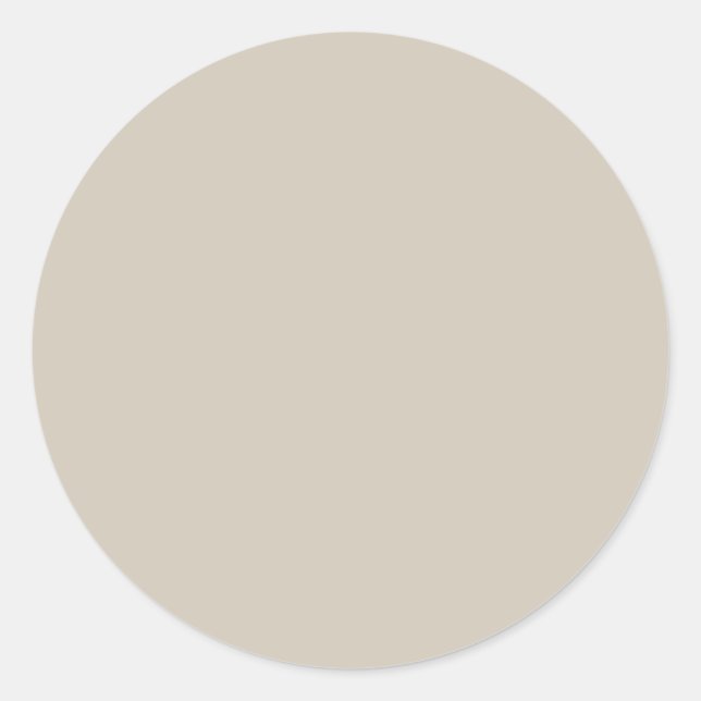 Accessible Beige Solid Colour Classic Round Sticker (Front)