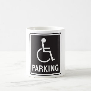 Accessible Parking Sign Wheelchair Symbol Coffee Mug