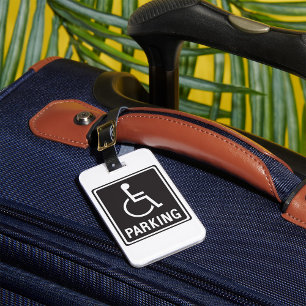 Accessible Parking Sign Wheelchair Symbol Luggage Tag