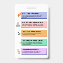 Accessoire de badge de techniques de respiration