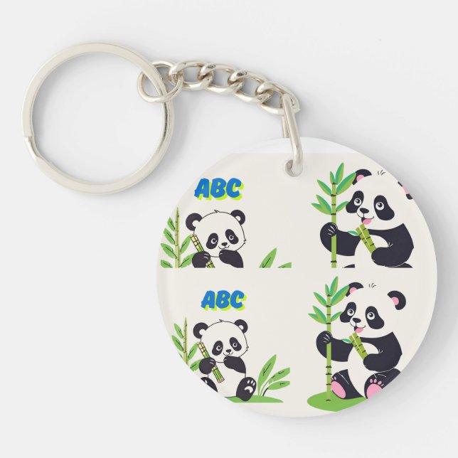 Accessoire d'ours noir et blanc Kawaii (Devant)