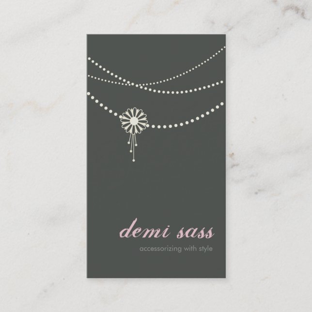 Accessoires de bijoux carte de visite tendance (Devant)