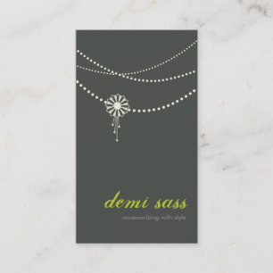Accessoires de bijoux carte de visite tendance