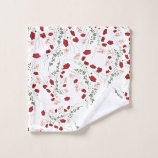 Accessoires de salle de bain à fleurs