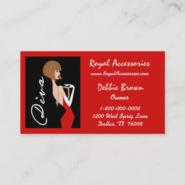 Accessoires et mode / Cartes de visite DIVA (Devant)