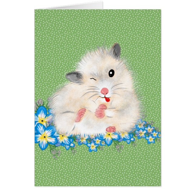 Accessoires hamster syrien blanc mignon, polka ver (Devant)