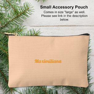 Accessoires Poche orange - Pochette à Accessoire Petit Solide
