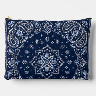 Accessoires Pochette à fermeture éclair grande bandana marine 