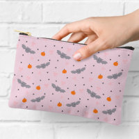 Pochette à fermeture éclair motif chauve-souris Ha