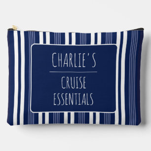 Accessoires Pochette à fermeture éclair rayée nautique de bate