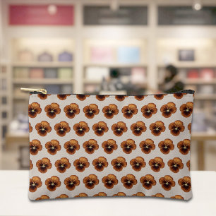 Accessoires Pochette à motif sans couture de pensée marron