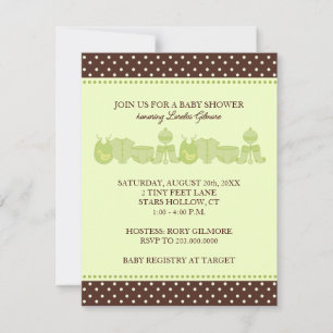Accessoires pour bébé Invitations de douche {Green