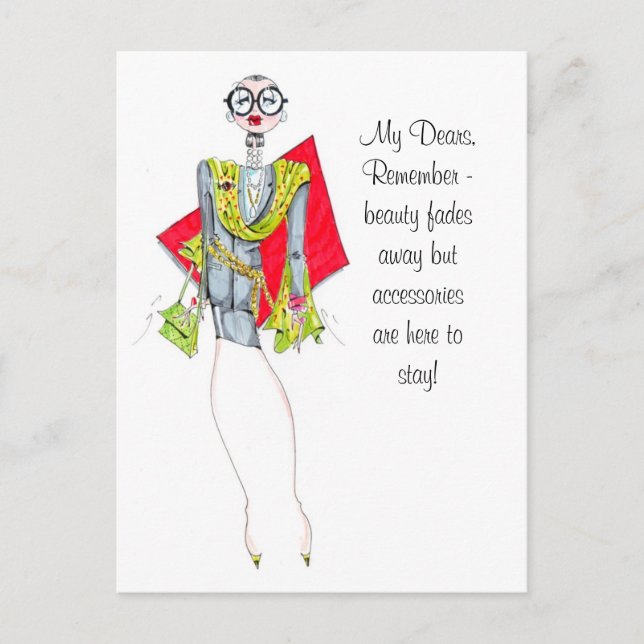 Accessories are here to stay postcard - (Front)