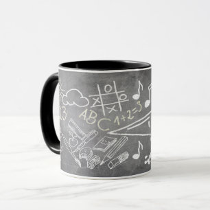 Accessories for enrolment in chalkboard style mug