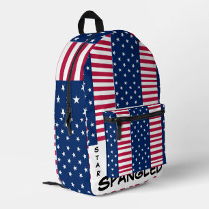 Accessorize with American Pride: Star Spangled Art Printed Backpack