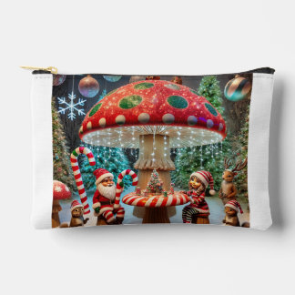 Accessory Pouch: Christmas Mushroom Design Pouch