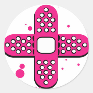 Accident Prone   Band Aid   Version 2 Classic Round Sticker