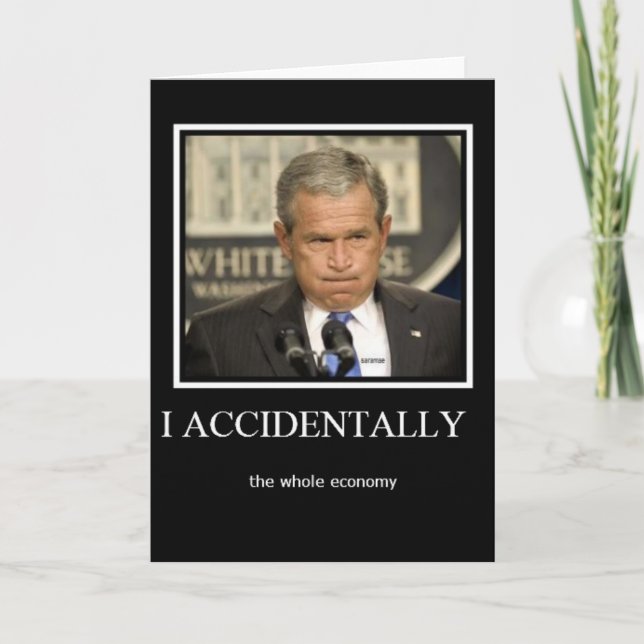 Accidentellement toute l'économie carte de Noël (Devant)