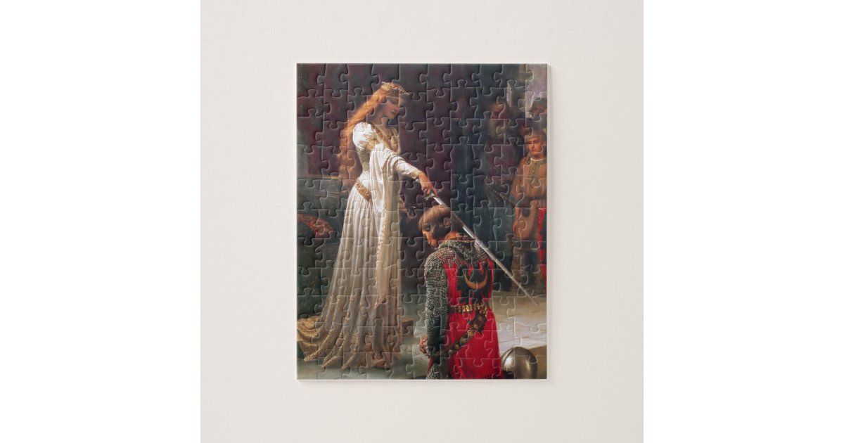 Accolade [Edmund Blair Leighton] Jigsaw Puzzle | Zazzle