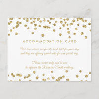 Accommodation Gold Faux Glitter Confetti White