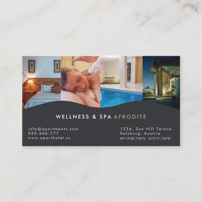 Accommodation, Hotel & Resort Business Card (Front)