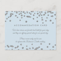 Accommodation Silver Glitter Confetti Ice Blue