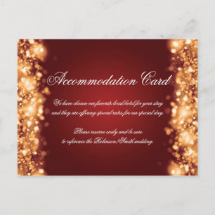 Accommodation Sparkling Lights Gold Postcard
