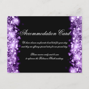 Accommodation Sparkling Lights Purple Postcard
