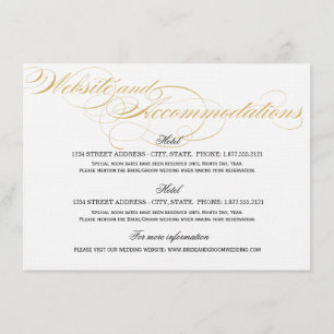 Accommodations Card - Gold & Black