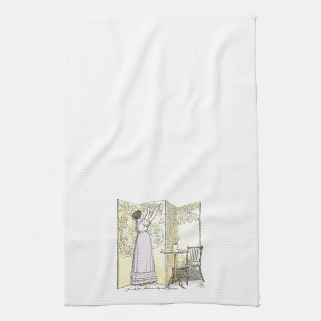 Accomplished Ladies, Jane Austen Pride & Prejudice Kitchen Towel (Vertical)
