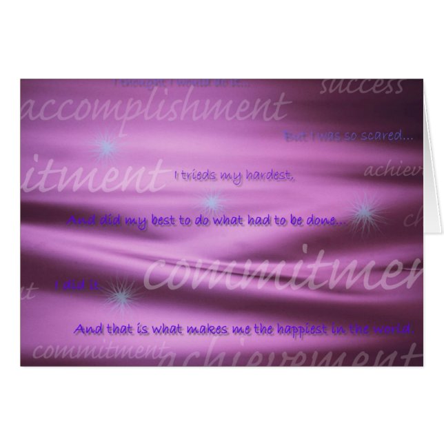 accomplishment card (Front Horizontal)