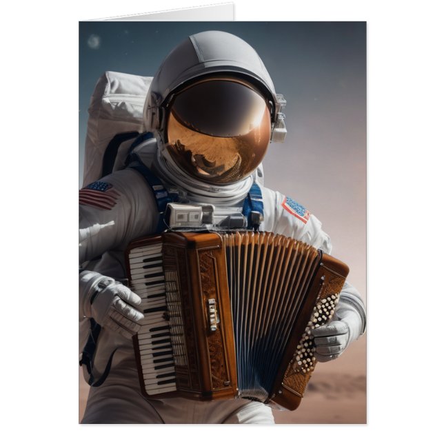 accordéon jouant astronaute (Devant)