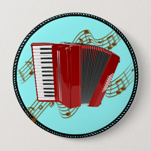 Accordion 4 Inch Round Button