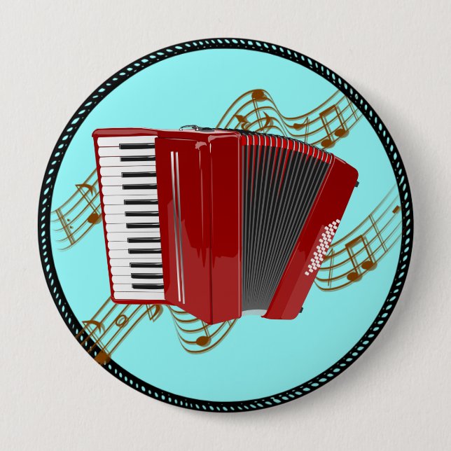 Accordion 4 Inch Round Button (Front)