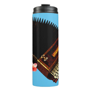 Accordion and Plumeria - Musical Instrument  Thermal Tumbler
