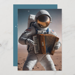 accordion astronaut invitation