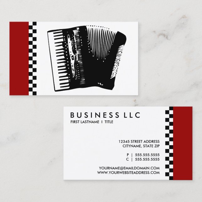 accordion. business card (Front/Back)