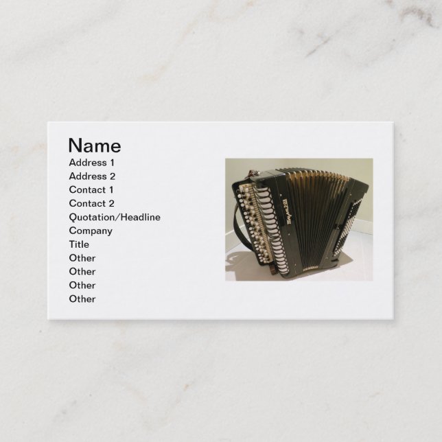 Accordion business cards (Front)