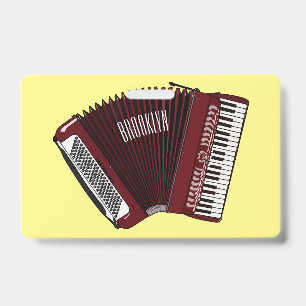 Accordion cartoon illustration badge