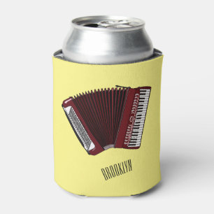 Accordion cartoon illustration can cooler