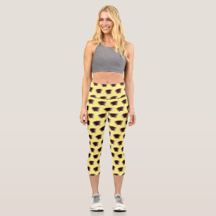 Accordion cartoon illustration capri leggings