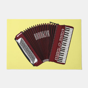 Accordion cartoon illustration doormat