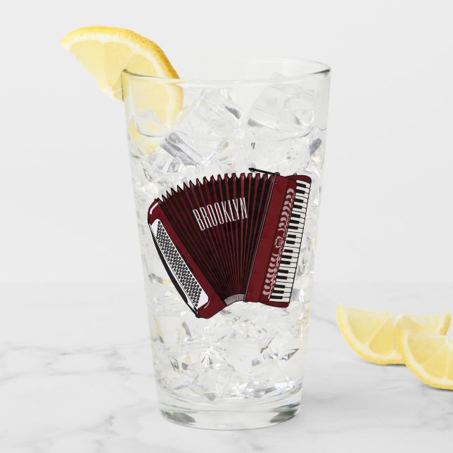 Accordion cartoon illustration glass (Front Ice)