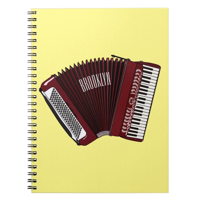 Accordion cartoon illustration notebook (Front)